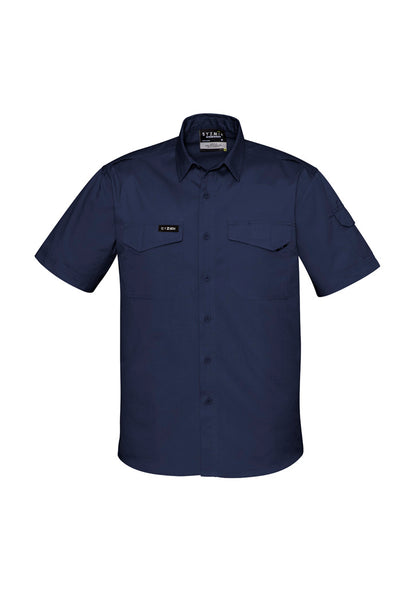 Mens Rugged Cooling Short Sleeve Shirt - Navy