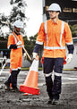 Mens TTMC-W23 Rugged Cooling Work Shirt - Orange/Navy